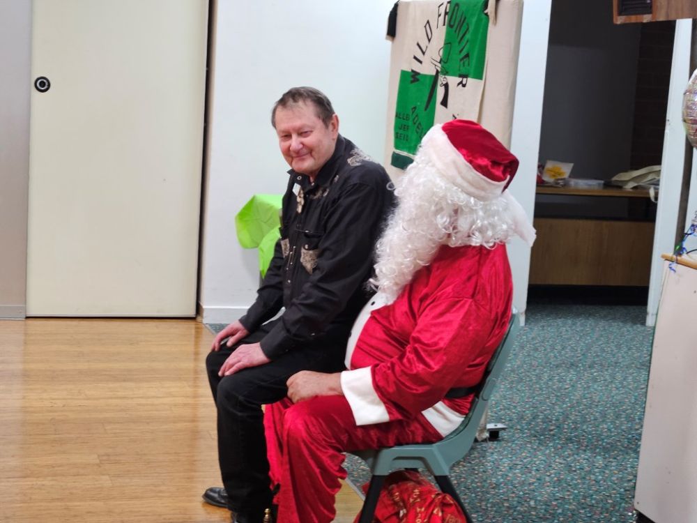 Jeff Seidel with Santa